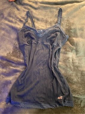 Hollister Navy Lace-Trim Tank